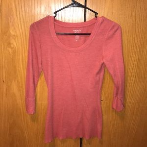 Long sleeve coral top